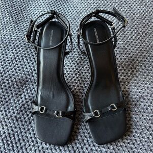 PrettyLittleThing Black Strappy Sandals